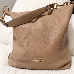 Coach Abby Duffle bag taupe with gold hardware